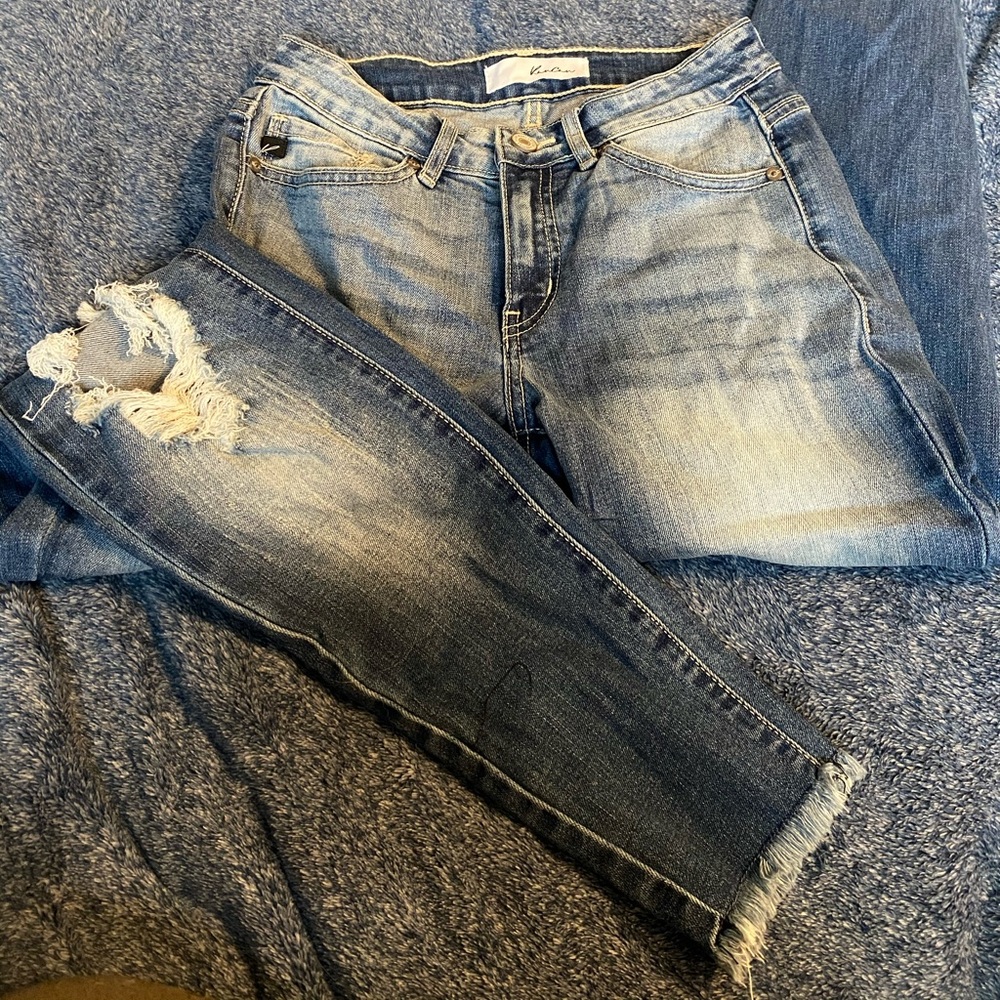 Distressed jeans